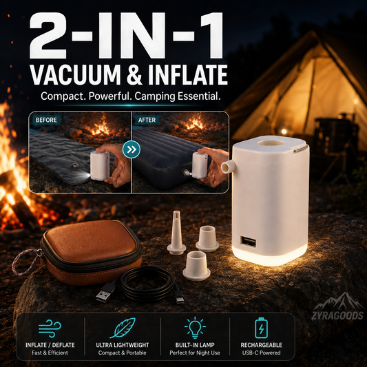 Mini Portable Air Pump with Light