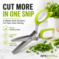 5-Blade Stainless Steel Herb Scissors with Protective Sheath