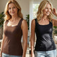 Last Day Special Price £12.99💐 Women’s U-Neck Tank Tops with Built-In Bra