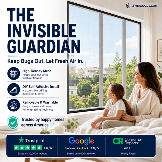 💥Last Day Special Sale 49% OFF✨3-Second Fit Window Mesh 🌬️ Ultra-fine 1.0mm mesh 🦟 Blocks virtually all bugs ✅ Breathable & invisible 🏡 Trusted by thousands of UK homes for a bug-free summer!