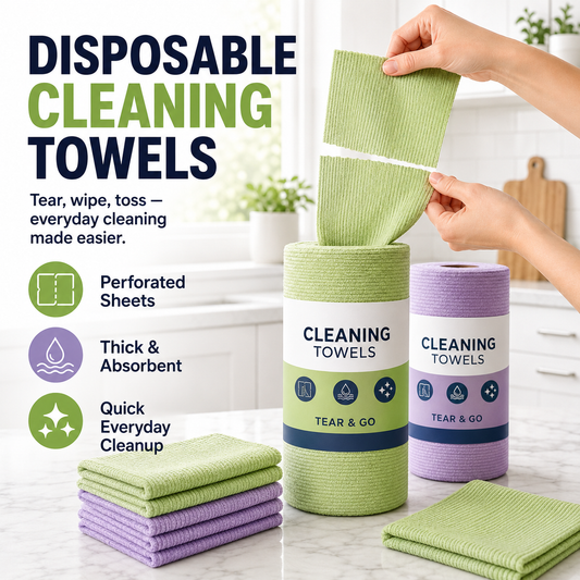 Multipurpose Reusable Tear-Off Cleaning Cloth Roll