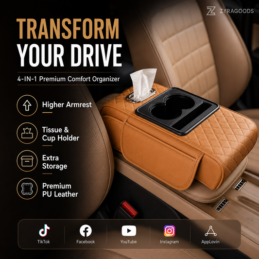 Multifunctional Car Armrest Cushion