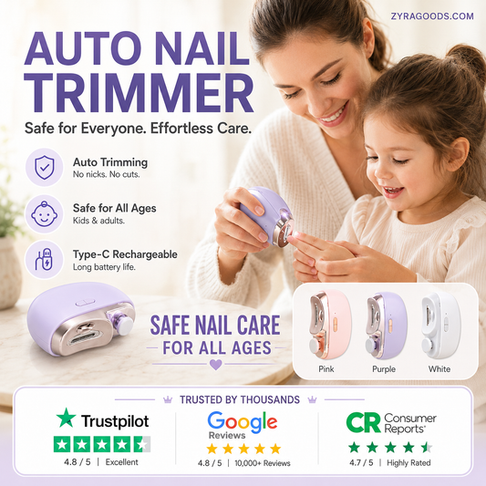 2-in-1 Electric Automatic Nail Clipper with Polisher