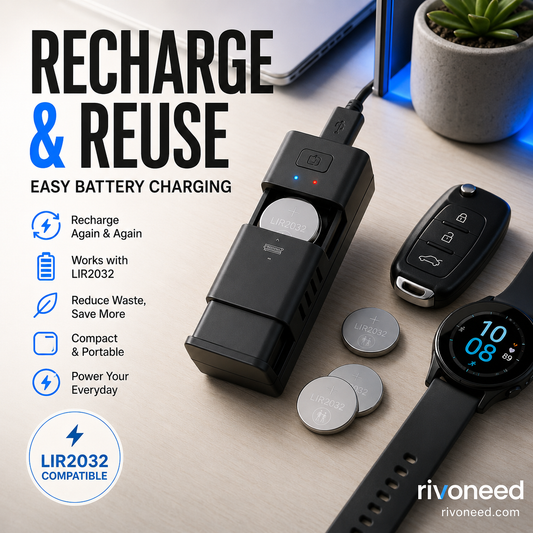 Portable Rechargeable Coin Cell Battery Charger