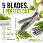 5-Blade Stainless Steel Herb Scissors with Protective Sheath