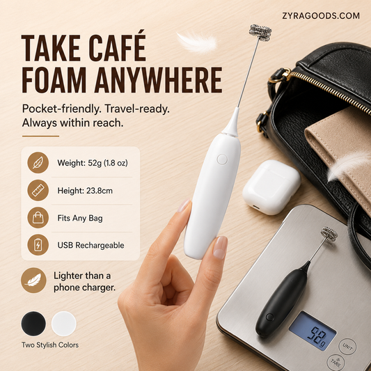 Handheld Electric Milk Frother and Coffee Stirrer