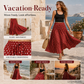 Women's Polka Dot Midi Skirt