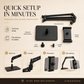 Magnetic Bedside Tablet Stand with Hidden Mattress Base