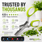 5-Blade Stainless Steel Herb Scissors with Protective Sheath
