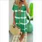 JUST 19.99 ,Tie-dye Striped Short-sleeved Loose T-shirt Dress
