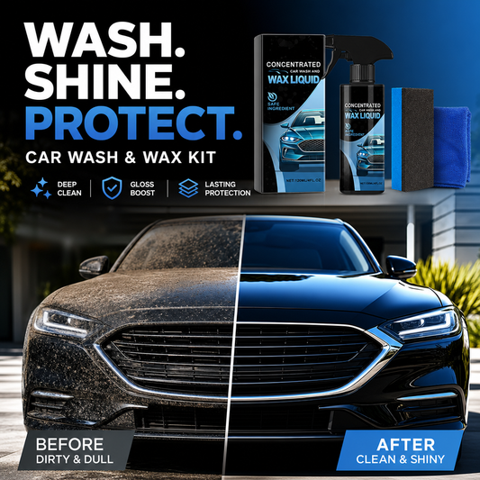 Gentle Effective Car Cleaning Spray with Sponge & Cloth