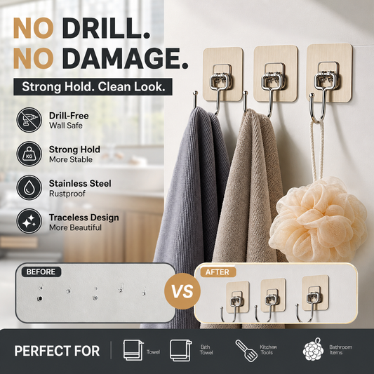 Strong Nail-free Waterproof Seamless Hook