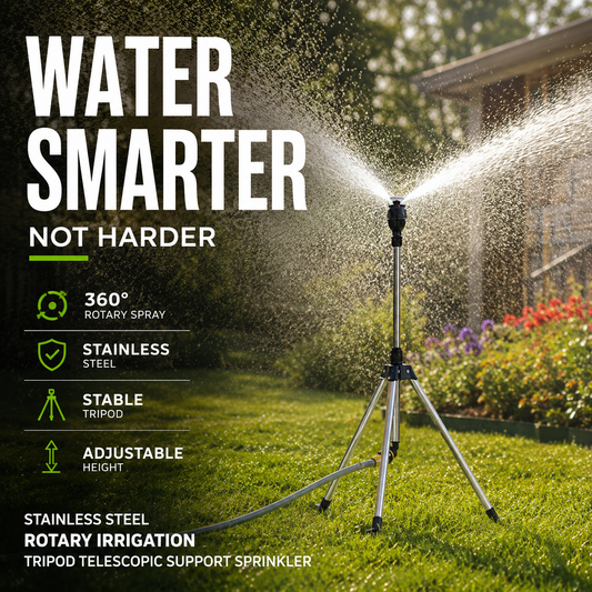 🔥Free Shipping🔥Stainless Steel Rotary Irrigation Tripod Telescopic Support Sprinkler