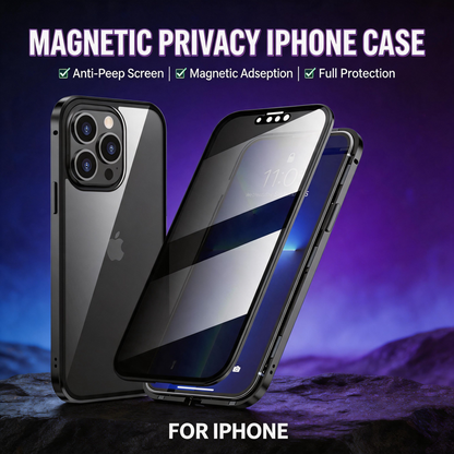 ✨ LAST DAY SALE 50% OFF ✨Magnetic iPhone case with privacy glass and metal frame