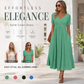 Women’s V-Neck Short Sleeve Long Dresses