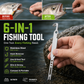 6-in-1 Stainless Steel Fishing Multi Tool Hook Remover and Knot Tyer