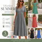 Women’s V-Neck Short Sleeve Long Dresses