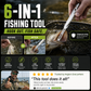 6-in-1 Stainless Steel Fishing Multi Tool Hook Remover and Knot Tyer