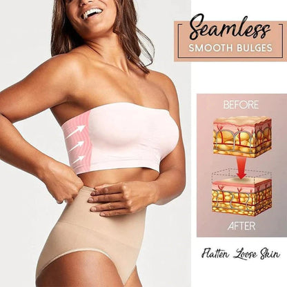 🏆 Last Day Special Price £13.99 ! 💐Supportive Bandeau Bra – Wire-free solid support, seamless strapless design, soft stretch fabric, anti-slip silicone band, comfy for daily wear & summer outfits✨