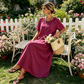 ⌛Limited-Time Offer-Women's Button-Front Short Sleeve Maxi Dress