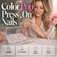 🥳2026 HOT SALE🥳💞50K+ SOLD!💅✨ 50% OFF!🎁 Color Pop Press-On Nails🎨Free handheld mini UV nail lamp💡