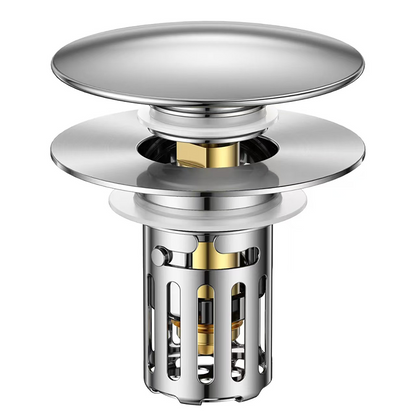 Universal Pop-Up Sink Drain Stopper with Strainer