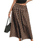 Women's Polka Dot Midi Skirt