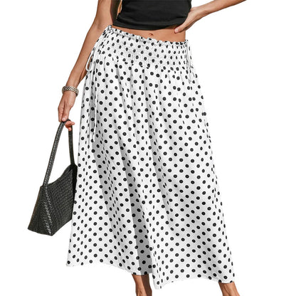 Women's Polka Dot Midi Skirt
