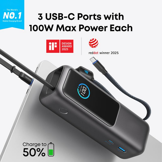 Portable Charger with Built-in Cable