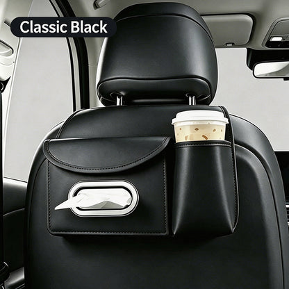 Car Seat Back Organizer with Tissue Box & Cup Holder